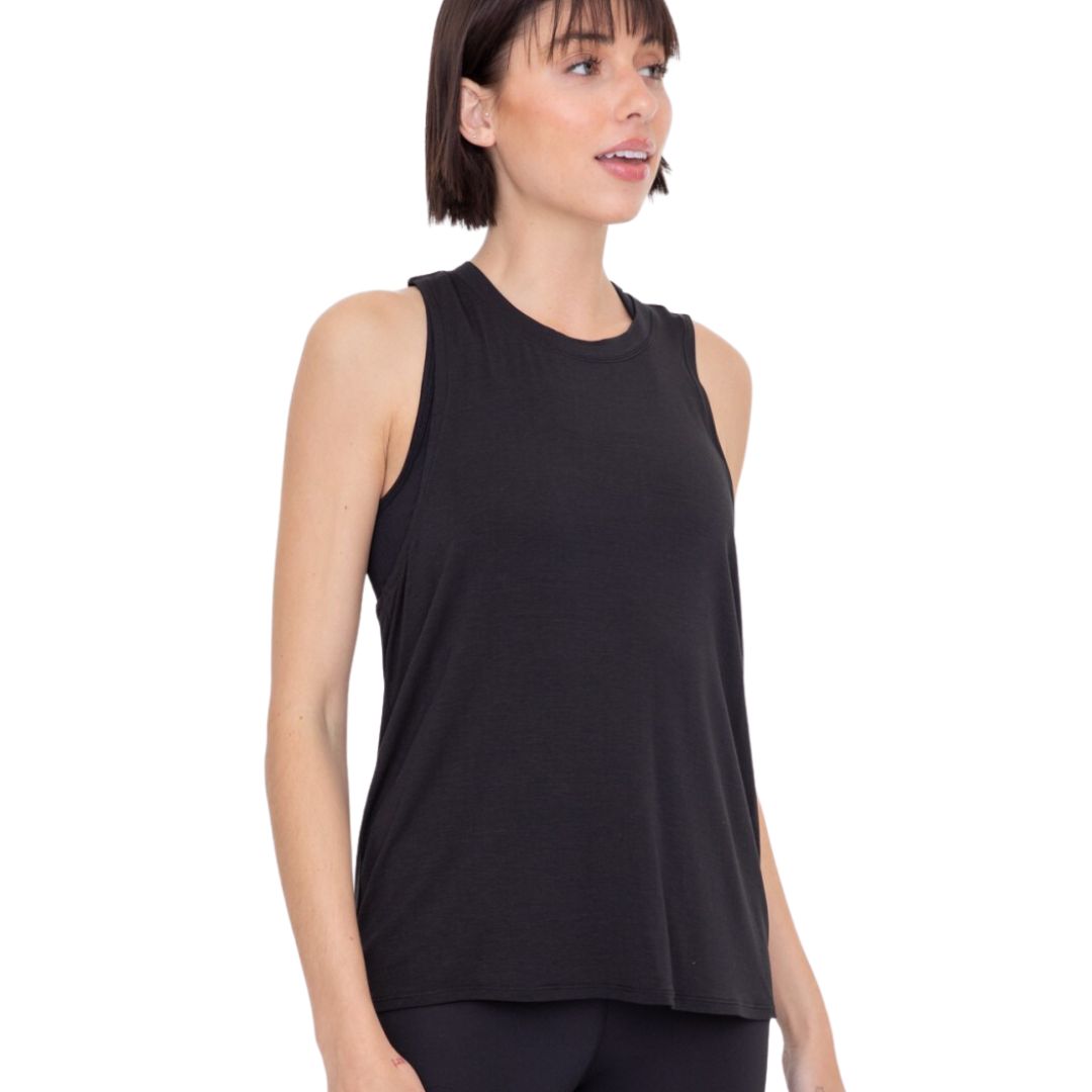 Racerback Tank Top: Black