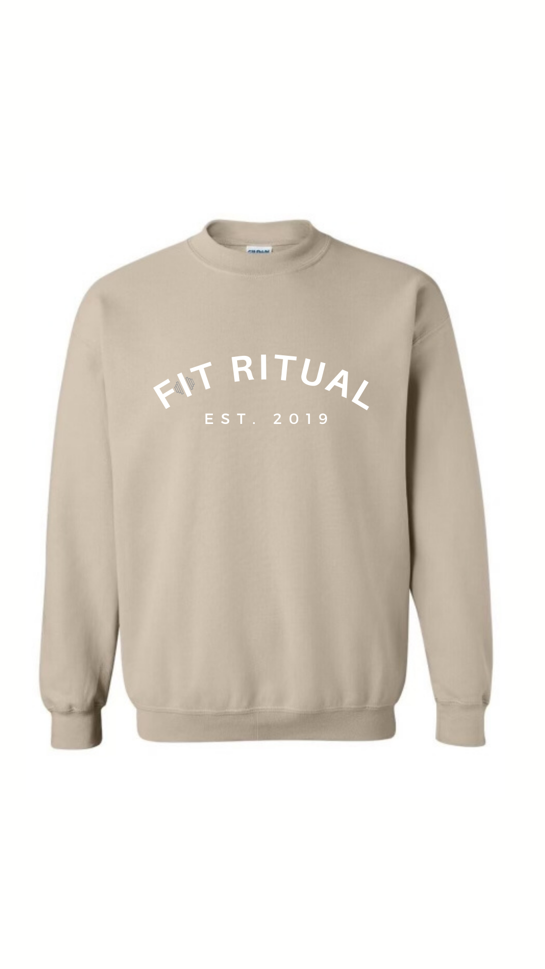 Crewneck Sweatshirt Vintage Logo: Tan