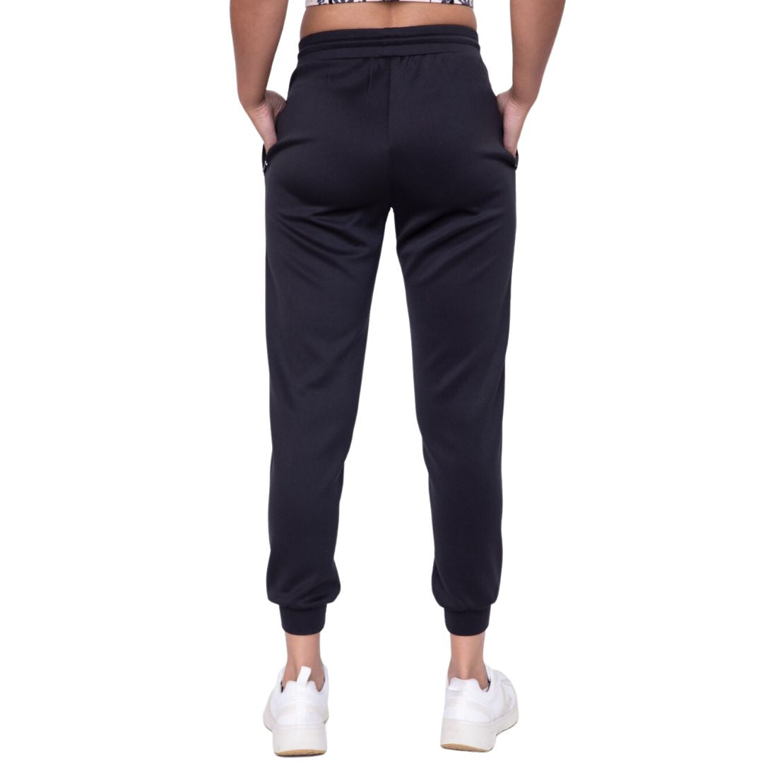 Black Cuffed Joggers with Zip Pockets